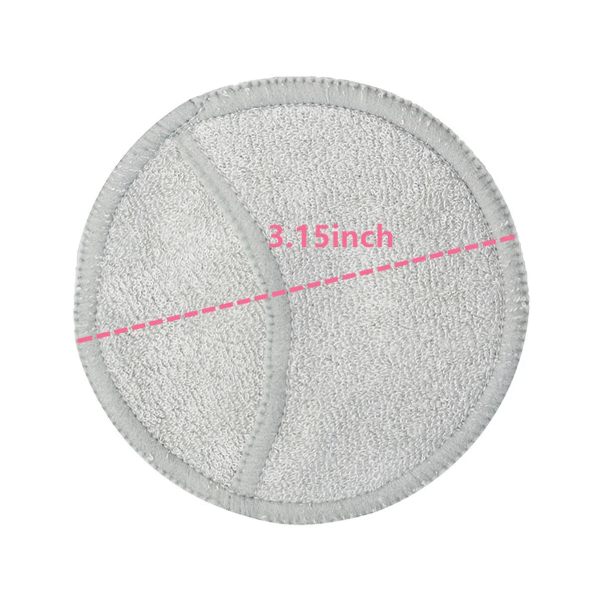 4Pack Reusable Makeup Remover Pads Reusable Bamboo Terry Rounds for All Skin Types, Eco-Friendly Reusable Pads with Pocket